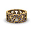 Sapphire Geometric Elegance Gold Wedding Ring - Darby No. 13