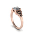 Diamond Geometric Princess Cut Engagement Ring - Thea No. 32