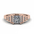 Diamond Geometric Princess Cut Engagement Ring - Thea No. 2