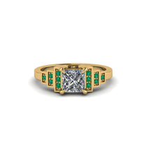 Diamond Geometric Princess Cut Engagement Ring - Thea No. 16 image 1