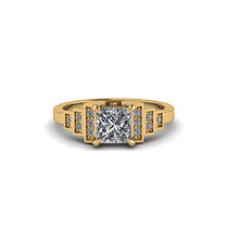 Diamond Geometric Princess Cut Engagement Ring - Thea No. 1 image 1