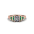 Diamond Geometric Princess Cut Engagement Ring - Thea No. 17 image 1