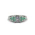 Diamond Geometric Princess Cut Engagement Ring - Thea No. 18