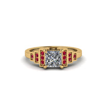 Diamond Geometric Princess Cut Engagement Ring - Thea No. 46 image 1
