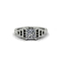 Diamond Geometric Princess Cut Engagement Ring - Thea No. 33