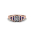 Diamond Geometric Princess Cut Engagement Ring - Thea No. 62