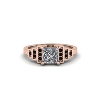 Diamond Geometric Princess Cut Engagement Ring - Thea No. 32 image 1