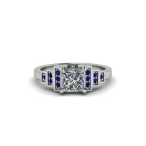 Diamond Geometric Princess Cut Engagement Ring - Thea No. 63 image 1