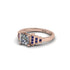 Diamond Geometric Princess Cut Engagement Ring - Thea No. 62 image 3