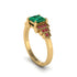 Emerald Geometric Princess Cut Engagement Ring - Thea No. 49