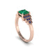 Emerald Geometric Princess Cut Engagement Ring - Thea No. 65 image 2