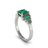 Emerald Geometric Princess Cut Engagement Ring - Thea No. 21