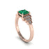 Emerald Geometric Princess Cut Engagement Ring - Thea No. 5 image 3