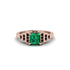 Emerald Geometric Princess Cut Engagement Ring - Thea No. 35 image 1