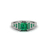 Emerald Geometric Princess Cut Engagement Ring - Thea No. 21 image 1