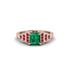 Emerald Geometric Princess Cut Engagement Ring - Thea No. 50