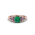 Emerald Geometric Princess Cut Engagement Ring - Thea No. 65 image 1