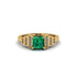Emerald Geometric Princess Cut Engagement Ring - Thea No. 4