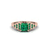 Emerald Geometric Princess Cut Engagement Ring - Thea No. 20 image 1