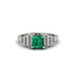 Emerald Geometric Princess Cut Engagement Ring - Thea No. 6 image 1