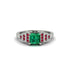 Emerald Geometric Princess Cut Engagement Ring - Thea No. 51