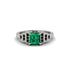 Emerald Geometric Princess Cut Engagement Ring - Thea No. 36 image 1