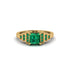 Emerald Geometric Princess Cut Engagement Ring - Thea No. 19
