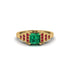 Emerald Geometric Princess Cut Engagement Ring - Thea No. 49 image 1