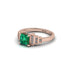 Emerald Geometric Princess Cut Engagement Ring - Thea No. 5 image 2