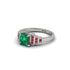 Emerald Geometric Princess Cut Engagement Ring - Thea No. 51 image 3