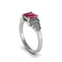 Ruby Geometric Princess Cut Engagement Ring - Thea No. 12 image 2