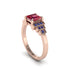 Ruby Geometric Princess Cut Engagement Ring - Thea No. 71 image 2