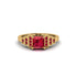 Ruby Geometric Princess Cut Engagement Ring - Thea No. 55