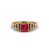 Ruby Geometric Princess Cut Engagement Ring - Thea No. 70
