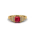 Ruby Geometric Princess Cut Engagement Ring - Thea No. 10 image 1