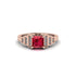 Ruby Geometric Princess Cut Engagement Ring - Thea No. 11 image 1