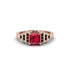Ruby Geometric Princess Cut Engagement Ring - Thea No. 41 image 1