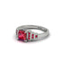 Ruby Geometric Princess Cut Engagement Ring - Thea No. 57