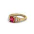 Ruby Geometric Princess Cut Engagement Ring - Thea No. 10