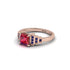 Ruby Geometric Princess Cut Engagement Ring - Thea No. 71