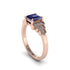 Sapphire Geometric Princess Cut Engagement Ring - Thea No. 14