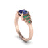 Sapphire Geometric Princess Cut Engagement Ring - Thea No. 29 image 3