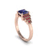 Sapphire Geometric Princess Cut Engagement Ring - Thea No. 59