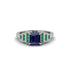 Sapphire Geometric Princess Cut Engagement Ring - Thea No. 30 image 1