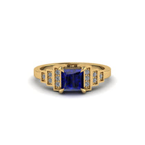 Sapphire Geometric Princess Cut Engagement Ring - Thea No. 13 image 1