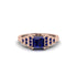 Sapphire Geometric Princess Cut Engagement Ring - Thea No. 74