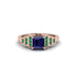 Sapphire Geometric Princess Cut Engagement Ring - Thea No. 29