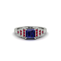 Sapphire Geometric Princess Cut Engagement Ring - Thea No. 60 image 1