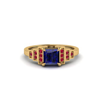 Sapphire Geometric Princess Cut Engagement Ring - Thea No. 58 image 1