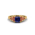 Sapphire Geometric Princess Cut Engagement Ring - Thea No. 58